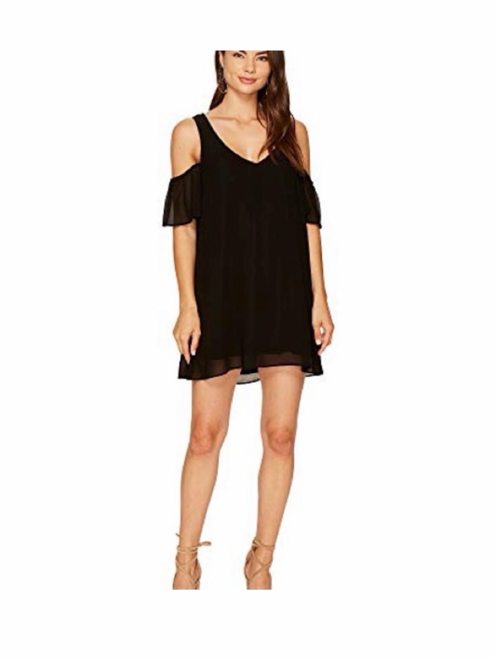 Show Me Your Mumu Black Birdie Cold Shoulder Dress Size Sm I Flowy Summer Boho